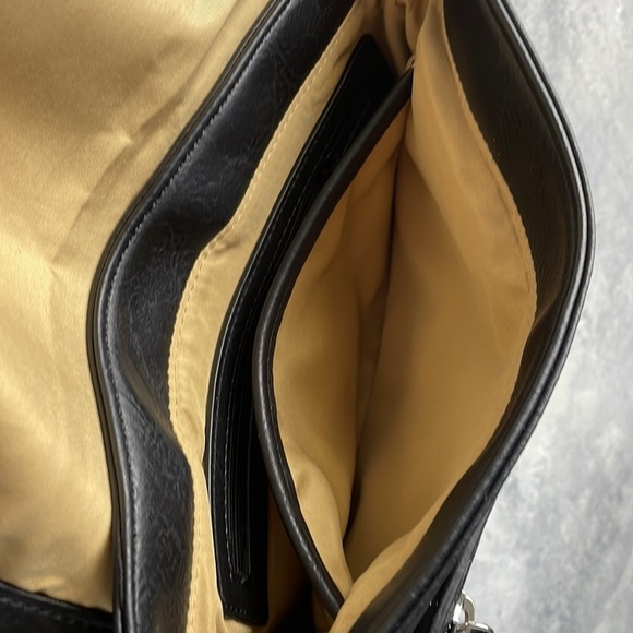 Nicole Miller New York Black Leather Designer Bag - Picture 9 of 14